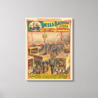 Circus Poster Of Animals On Exhibit In A Tent