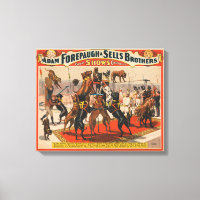Circus Poster Of Great Danes With Trainer