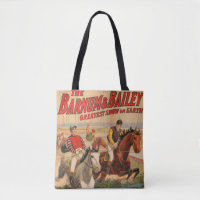 Circus Poster Of Jockeys On Horses Jumping A Hedge