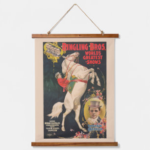 Circus Poster Of Madam Ada Castello On A Horse Hanging Tapestry