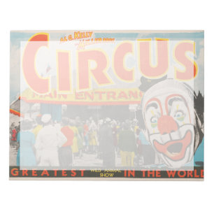 Circus Poster Of People Entering The Big Top Notepad