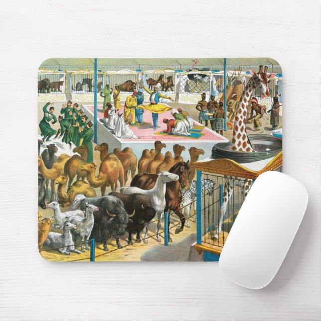 Circus Poster Of People Of Different Nationalities Mouse Pad (With Mouse)