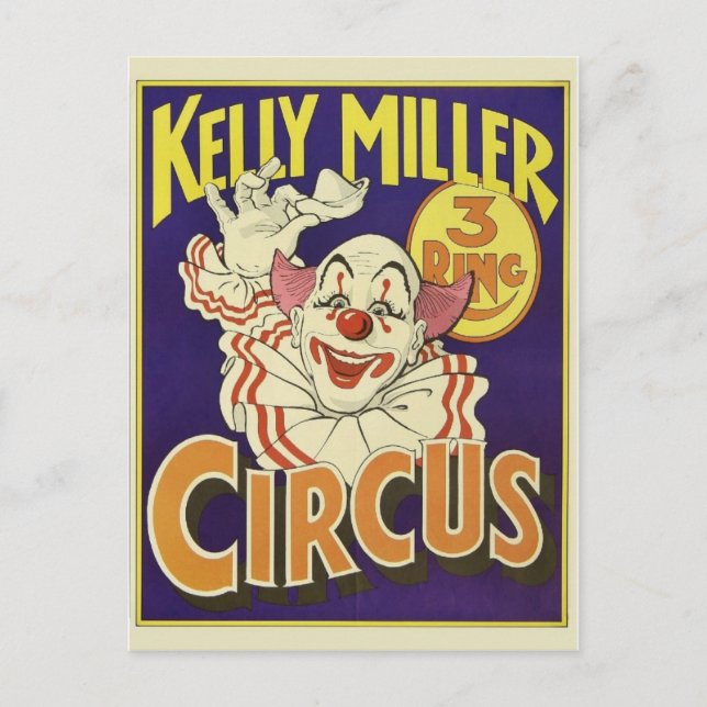 Circus Poster Postcard (Front)