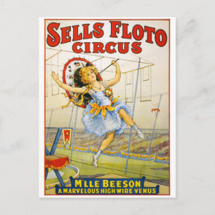 Circus Poster Postcard