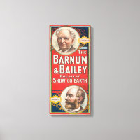 Circus Poster Showing Portraits Of Barnum & Bailey