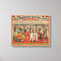 Circus Poster Showing The Amusing Antics Of Clowns