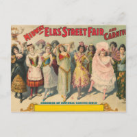 Circus Poster Showing Women In National Costume