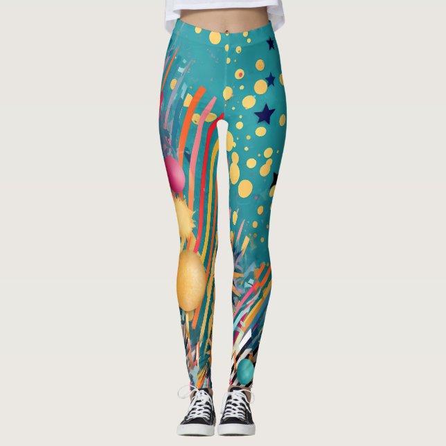 Circus Print  Leggings (Front)