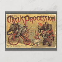 Circus Procession, 1888, vintage