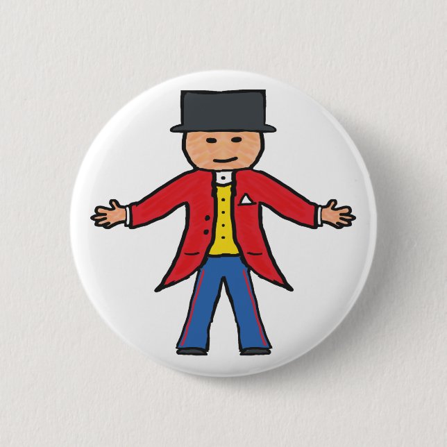 Circus Ringmaster 6 Cm Round Badge (Front)