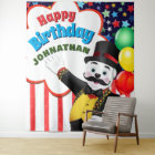 Circus Ringmaster Bear Birthday Backdrop