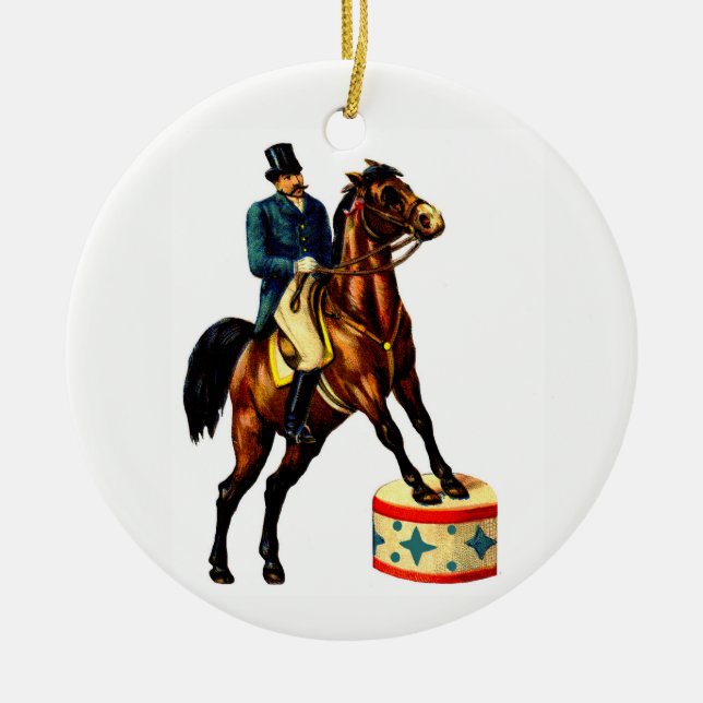 Circus Ringmaster Ceramic Tree Decoration (Front)