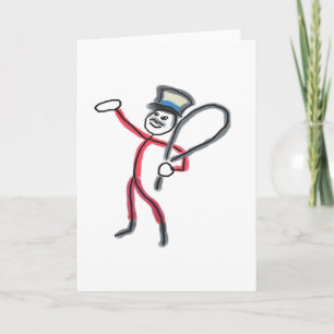 Circus Ringmaster Stickman Card