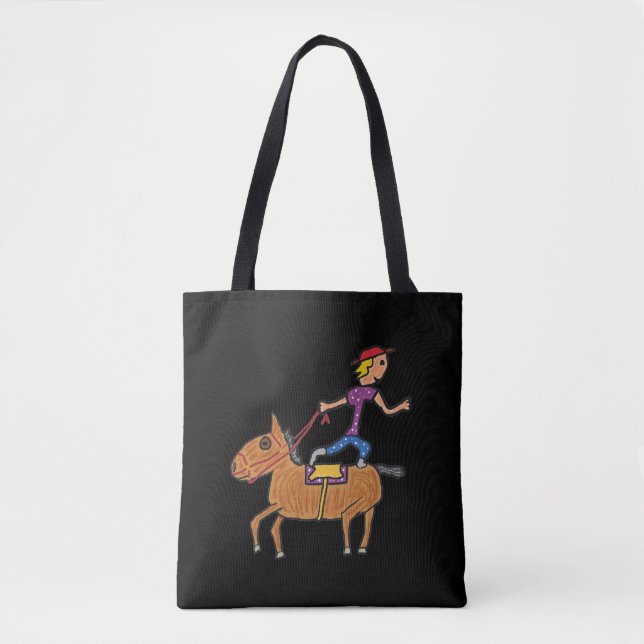 Circus Rodeo Horse Riding Tote Bag (Front)