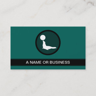 circus seal teal bubble business card
