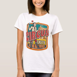 Circus Show tickets malabarist  funny vintage T-Shirt