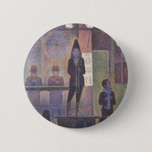 Circus Sideshow by Georges Seurat, Vintage Art 6 Cm Round Badge
