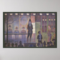 Circus Sideshow by Georges Seurat, Vintage Art