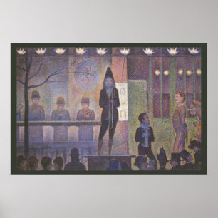 Circus Sideshow by Georges Seurat, Vintage Art Poster