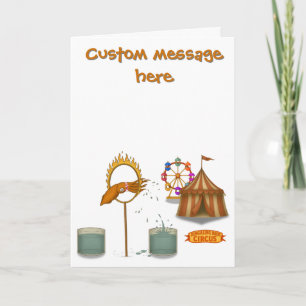 Circus squid. Add your own message. Card