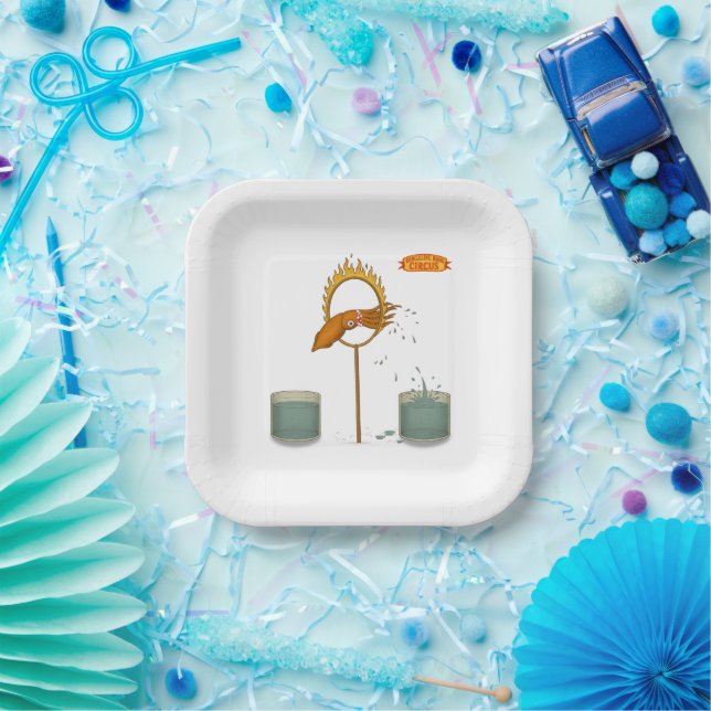 Circus squid paper plate (Party)