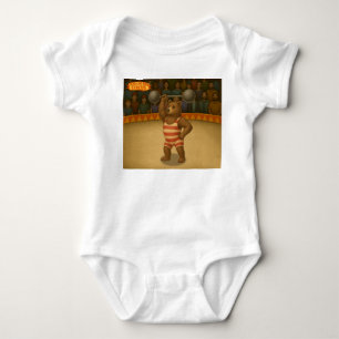 Circus strong-bear baby bodysuit