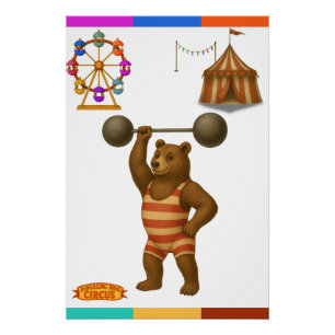 Circus strong-bear poster