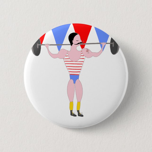 Circus Strong Man Circus Theme Party 6 Cm Round Badge (Front)