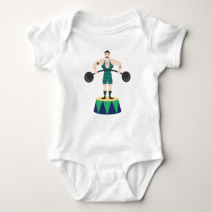 Circus Strongman Baby Bodysuit