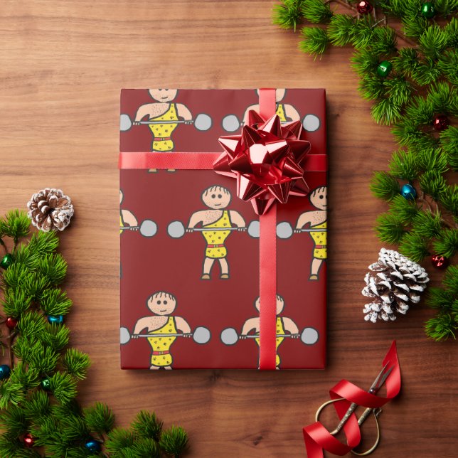 Circus Strongman Wrapping Paper (Holiday Gift)