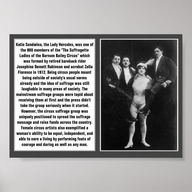 Circus Suffragette Katie Sandwina Barnum Bailey Poster (Front)