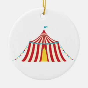 Circus Tent Ceramic Tree Decoration