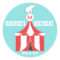 Circus Tent & Elephant Kids Birthday Party Sticker