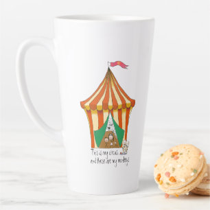 Circus Tent My Circus My Monkeys Colourful Fun Latte Mug