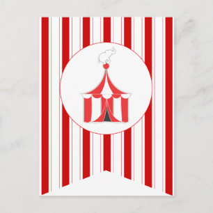 Circus Tent Party Flag Bunting Banner Post Card