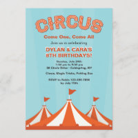 Circus Tents Invitation
