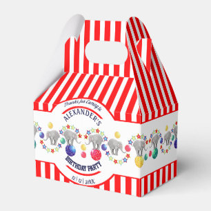 Circus Theme Elephant Birthday Party Favour Box