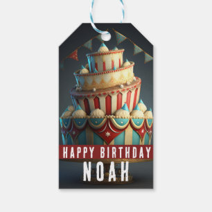 Circus themed Birthday Gift Tags