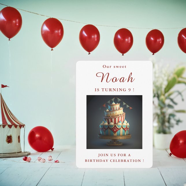 Circus themed Birthday Invitation Card (Creator Uploaded)