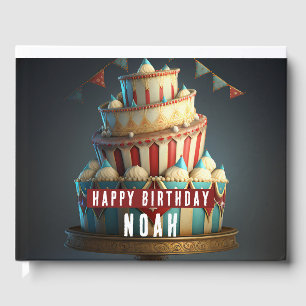 Circus themed Birthdays Guest Book