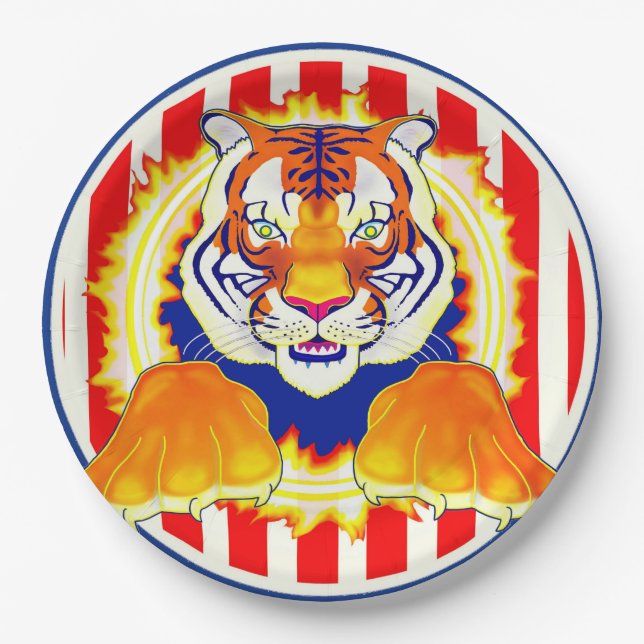 Circus Tiger paper plate (Front)