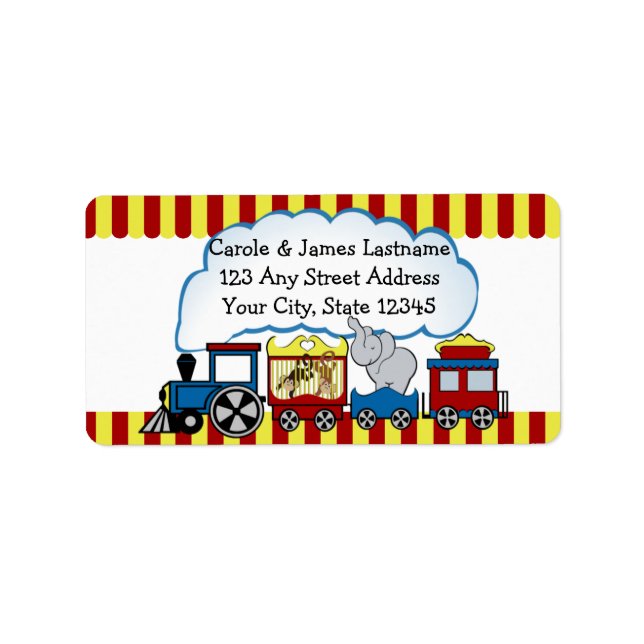 Circus Train Address Label (Front)