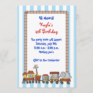 Circus Train Invitation