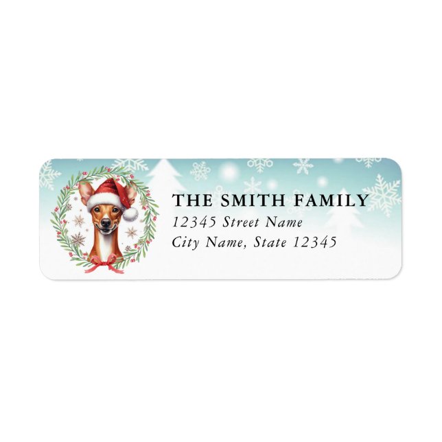Cirneco dell’Etna Dog Return Address Labels (Front)