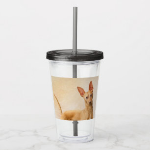 Cirneco dell’Etna Painting - Cute Original Dog A Acrylic Tumbler
