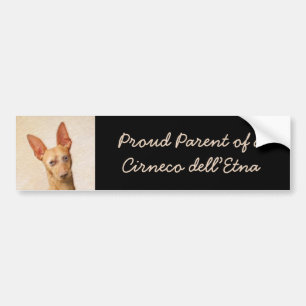 Cirneco dell’Etna Painting - Cute Original Dog Art Bumper Sticker