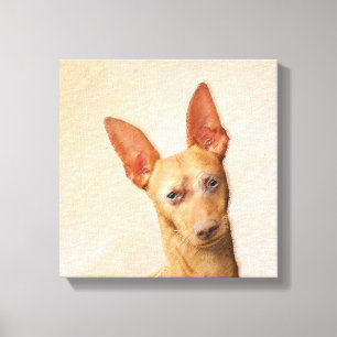 Cirneco dell’Etna Painting - Cute Original Dog Art Canvas Print