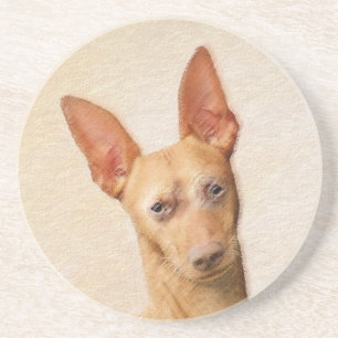 Cirneco dell’Etna Painting - Cute Original Dog Art Coaster