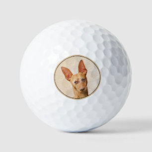 Cirneco dell’Etna Painting - Cute Original Dog Art Golf Balls