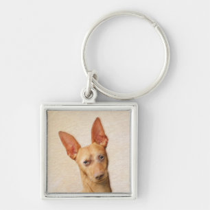 Cirneco dell’Etna Painting - Cute Original Dog Art Key Ring